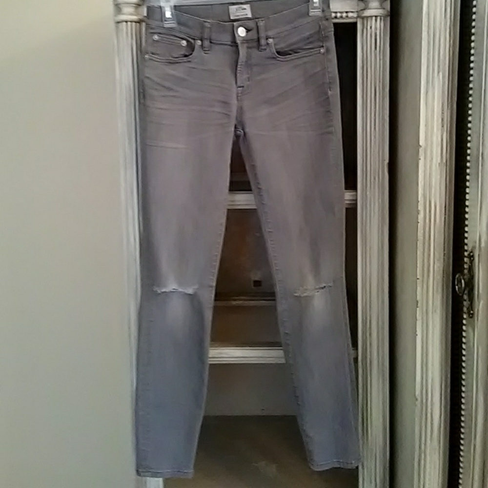 J.Crew Toothpick Knee Hole Jeans